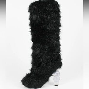 Chanel Fur Fantasy Icicle Boots - 37